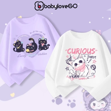 Áo thu đông dài tay bé gái BabyloveGO 2.026 thun cotton mềm mịn thoáng mát 1-10 tuổi giá ưu đãi 185.000 VND