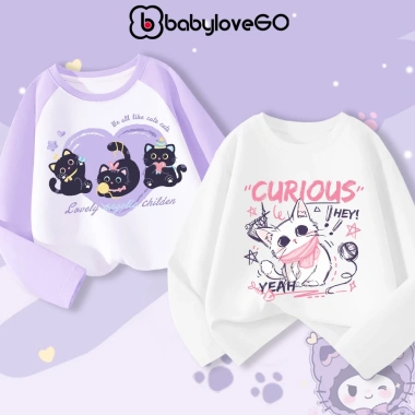 Áo thu đông dài tay bé gái BabyloveGO 2.026 thun cotton mềm mịn thoáng mát 1-10 tuổi giá ưu đãi 185.000 VND