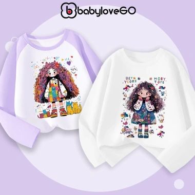 Áo thu đông dài tay bé gái BabyloveGO Thun cotton mềm mịn, thoáng mát, chỉ 159k 3