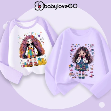 Áo thu đông dài tay bé gái BabyloveGO Thun cotton mềm mịn, thoáng mát, chỉ 159k 4