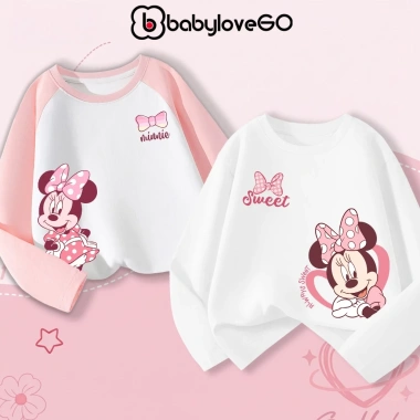 Áo thu đông dài tay bé gái Disney BabyloveGO cotton mềm mịn, thoáng mát - 185k 5 Áo thu đông dài tay bé gái Disney BabyloveGO cotton mềm mịn, thoáng mát - 185k 5