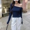 Áo thu đông trễ vai dài tay ôm body, chất liệu co giãn, NGOMINH SP346 – 109k 4