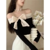 Áo thu đông trễ vai ôm body nơ sang chảnh - Tiểu thư NGOMINH SP195 giá 129k 8