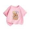 Áo thun 100% cotton bé ngắn tay mềm mại thoáng khí, họa tiết capybara - 100.333₫ 7