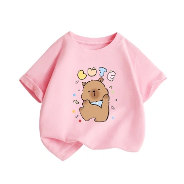 Áo thun 100% cotton bé ngắn tay mềm mại thoáng khí, họa tiết capybara - 100.333₫ 7