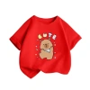 Áo thun 100% cotton bé ngắn tay mềm mại thoáng khí, họa tiết capybara - 100.333₫ 8