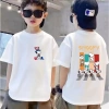 Áo thun 100% cotton họa tiết chó in, cổ tròn, mùa hè, giảm giá 21%, thanh toán nhanh 5