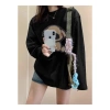 Áo Thun 100% Cotton Tay Dài Dáng Rộng In Hình Hàn Quốc Nữ RTOML Giá 119.999 VND 3