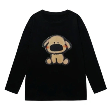 Áo Thun 100% Cotton Tay Dài Dáng Rộng In Hình Hàn Quốc Nữ RTOML Giá 119.999 VND