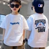 Áo Thun 100% Cotton Tay Ngắn Cổ Tròn Dáng Rộng Unisex Bé 2-14 tuổi - 100.333₫ 4