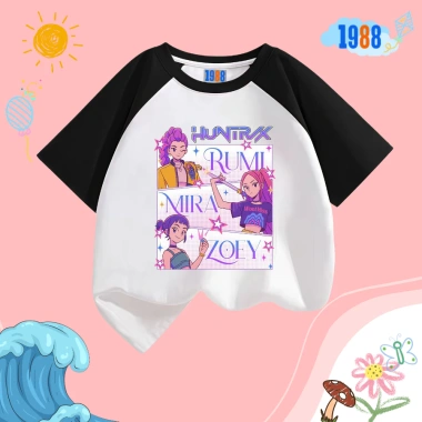 Áo thun 1.988 Huntrix KPop Demon Hunters bé gái – cotton thoáng mát, nhiều màu, size 15‑38kg, mã Hun03, 90.000₫ 10 Áo thun 1.988 Huntrix KPop Demon Hunters bé gái – cotton thoáng mát, nhiều màu, size 15‑38kg, mã Hun03, 90.000₫ 10