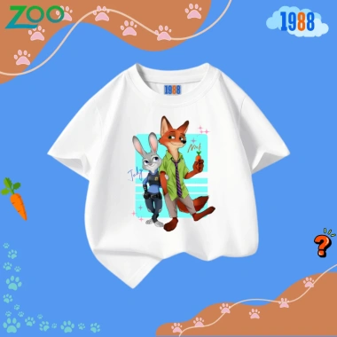 Áo thun 1.988 Zootopia Nhiều màu, hình kute, cotton co giãn 4 chiều, mã Zoo03, 90.000₫
