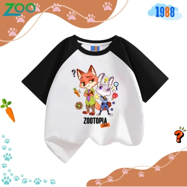 Áo thun 1.988 Zootopia Nhiều màu, hình kute, cotton co giãn 4 chiều, mã Zoo03, 90.000₫