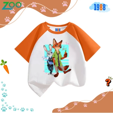 Áo thun 1.988 Zootopia Nhiều màu, hình kute, cotton co giãn 4 chiều, mã Zoo03, 90.000₫