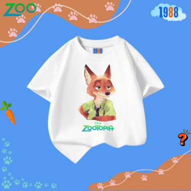 Áo thun 1.988 Zootopia Nhiều màu, hình kute, cotton co giãn 4 chiều, mã Zoo03, 90.000₫