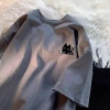 Áo thun 2.026 ngắn tay dáng rộng unisex retro cổ tròn mùa hè Giá 69.000đ Giao 24h