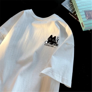 Áo thun 2.026 ngắn tay dáng rộng unisex retro cổ tròn mùa hè Giá 69.000đ Giao 24h 3