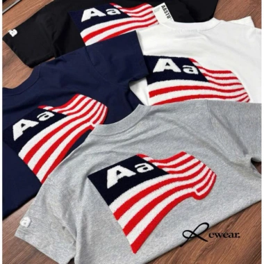 Áo Thun Aa Studio Thêu Xù Lá Cờ Cotton 2C Cao Cấp 270gsm - Giá Giảm 229k
