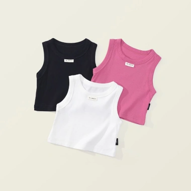 Áo Thun Ba Lỗ Cổ Tròn Cho Bé Gái Cotton Mềm Mại - Giá 70.000 VND Giảm 20% 2