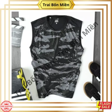 Áo Thun Ba Lỗ Nam Co Giản 4 Chiều, Hoạ Tiết 3D In Chìm Nổi Bật - Giá 110k MT SHOP 4