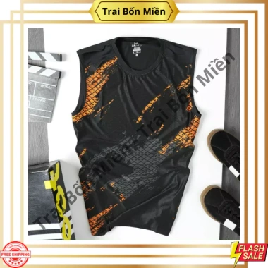 Áo Thun Ba Lỗ Nam Co Giản 4 Chiều, Hoạ Tiết 3D In Chìm Nổi Bật - Giá 110k MT SHOP 5
