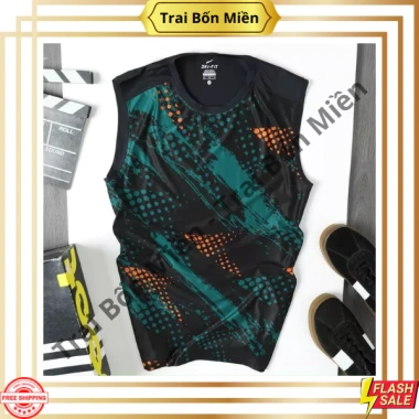 Áo Thun Ba Lỗ Nam Co Giản 4 Chiều, Hoạ Tiết 3D In Chìm Nổi Bật - Giá 110k MT SHOP 7