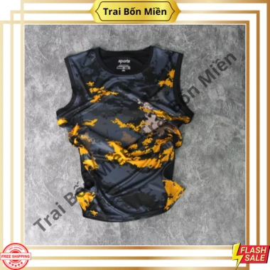 Áo Thun Ba Lỗ Nam Co Giản 4 Chiều, Hoạ Tiết 3D In Chìm Nổi Bật - Giá 110k MT SHOP 8