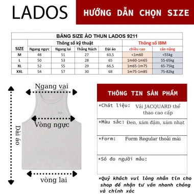 Áo Thun Ba Lỗ Tanktop Nam LADOS-9.211 Vải Jacquard Thể Thao Form Basic Trẻ Trung - Giá 90.000 VND 6 Áo Thun Ba Lỗ Tanktop Nam LADOS-9.211 Vải Jacquard Thể Thao Form Basic Trẻ Trung - Giá 90.000 VND 6