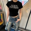 Áo thun Baby Tee cotton tinh khiết, tay ngắn, cao eo ngắn, gầy sửa thân Local Brand 59k