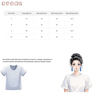 Áo thun baby tee nữ tay ngắn RTOML cotton thoải mái dáng tùy thân - Giá chỉ 59.999 VND 4 Áo thun baby tee nữ tay ngắn RTOML cotton thoải mái dáng tùy thân - Giá chỉ 59.999 VND 4