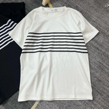 Áo thun Babytee sọc ngang ngực cotton tăm co giãn mát freesize dưới 60kg - 95.999 VND 3