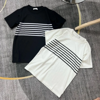 Áo thun Babytee sọc ngang ngực cotton tăm co giãn mát freesize dưới 60kg - 95.999 VND 5