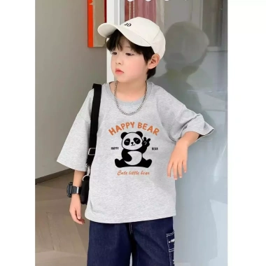 Áo Thun Baju Budak Cotton Trẻ Nhỏ Mùa Hè Thiết Kế Gấu Trúc Vừa Vặn 85.999đ 4
