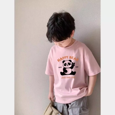 Áo Thun Baju Budak Cotton Trẻ Nhỏ Mùa Hè Thiết Kế Gấu Trúc Vừa Vặn 85.999đ 6