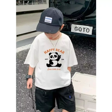 Áo Thun Baju Budak Cotton Trẻ Nhỏ Mùa Hè Thiết Kế Gấu Trúc Vừa Vặn 85.999đ 9