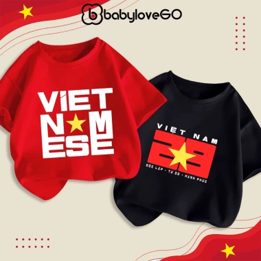 Áo thun bé BabyloveGO cotton mềm mịn, thoáng mát, cổ tròn basic - Giá 95.000₫