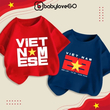Áo thun bé BabyloveGO cotton mềm mịn, thoáng mát, cổ tròn basic - Giá 95.000₫