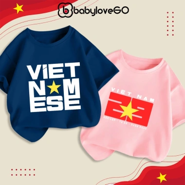 Áo thun bé BabyloveGO cotton mềm mịn, thoáng mát, cổ tròn basic - Giá 95.000₫
