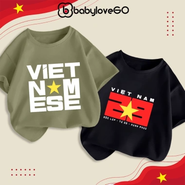 Áo thun bé BabyloveGO cotton mềm mịn, thoáng mát, cổ tròn basic - Giá 95.000₫