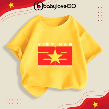 Áo thun bé BabyloveGO cotton mềm mịn, thoáng mát, cổ tròn basic - Giá 95.000₫