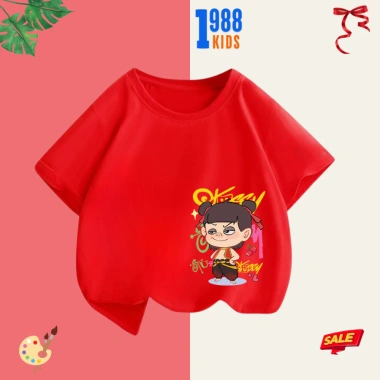 Áo thun bé cotton lạnh in hình Na Tra dễ thương, phối đồ đẹp, giá 90.000đ Mã 17 4
