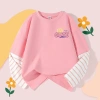 Áo Thun Bé Gái 100% Cotton Dài Tay In Hình Dễ Thương, Giá Chỉ 120.000đ