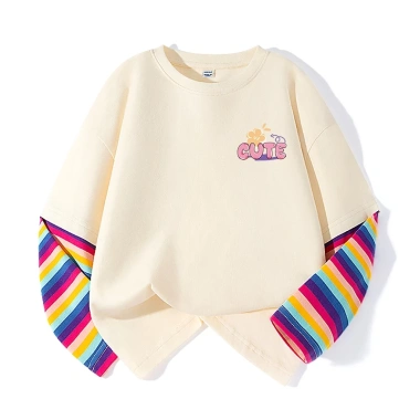 Áo Thun Bé Gái 100% Cotton Dài Tay In Hình Dễ Thương, Giá Chỉ 120.000đ