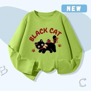 Áo thun bé gái 100% cotton dài tay mềm mại thoải mái, in hình mèo, giá 162.000 VND 8 Áo thun bé gái 100% cotton dài tay mềm mại thoải mái, in hình mèo, giá 162.000 VND 8