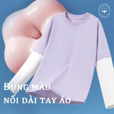 Áo thun bé gái 100% Cotton dài tay mềm mại thoáng khí in hình thỏ – 120.000 VND