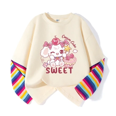 Áo thun bé gái 100% cotton dài tay thời trang, in hình thỏ - Giá ưu đãi 129.600đ 7