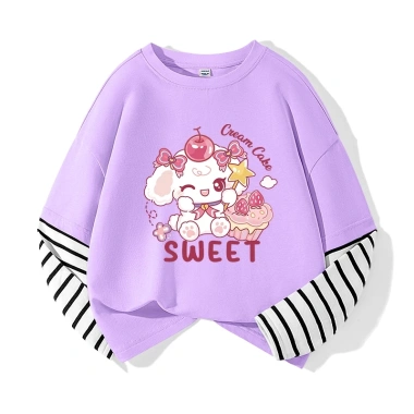Áo thun bé gái 100% cotton dài tay thời trang, in hình thỏ - Giá ưu đãi 129.600đ 9