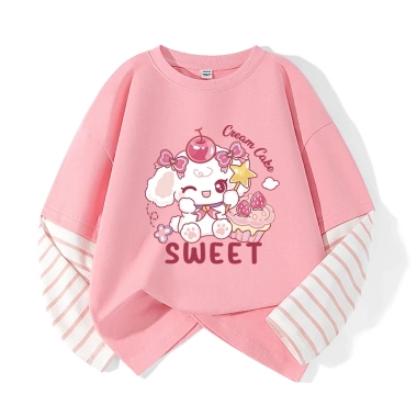 Áo thun bé gái 100% cotton dài tay thời trang, in hình thỏ - Giá ưu đãi 129.600đ 10