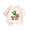 Áo thun bé gái 100% cotton giản dị, ngắn tay mềm mại thoáng khí - giá 89.000 7