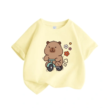 Áo thun bé gái 100% cotton giản dị, ngắn tay mềm mại thoáng khí - giá 89.000 9
